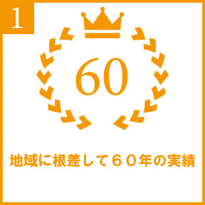 地域に根差して60年の実績